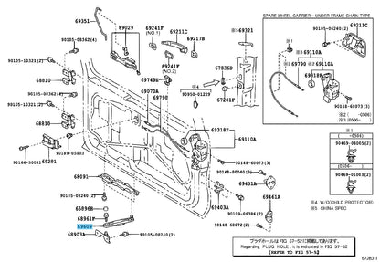 TOYOTA LAND CRUISER PRADO 120 '03- Genuine Back Door Lower Link 69609-60010 OEM