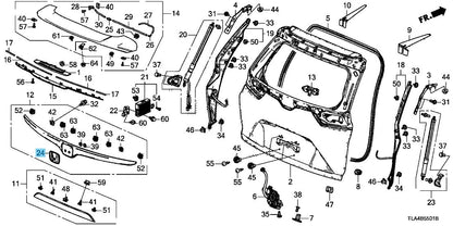 HONDA CR-V RW1 RW2 2017-2021 Genuine Rear Hatch Emblem "H" 75700-TR0-000 OEM