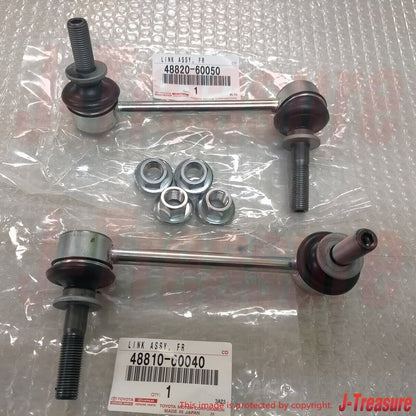 TOYOTA 4RUNNER FJ CRUISER PRADO GX470 Genuine Front Stabilizer Link Nut Set OEM