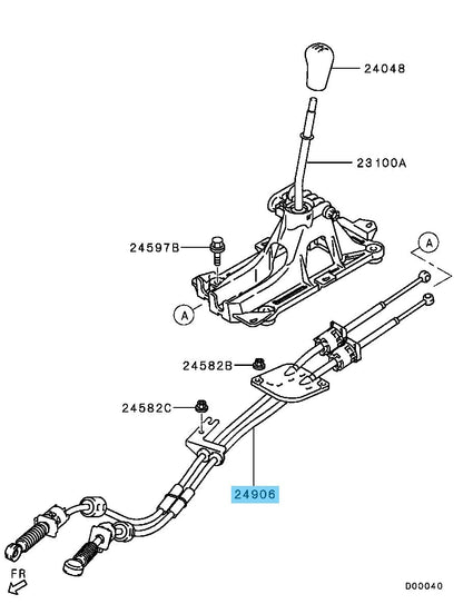 MITSUBISHI COLT RALLIART Ver-R Z27AG '06-07(JPN,GEN) Genuine Gearshift Cable OEM