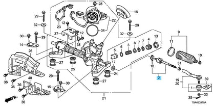 HONDA CR-V RM1 RM4 2012-2016 Genuine Rack End Comp Set 53010-T0A-A01 OEM