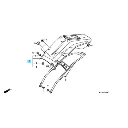 HONDA XR650L '00-08 '18-21 Genuine Rear Fender *R134* 80100-KV6-000ZD OEM