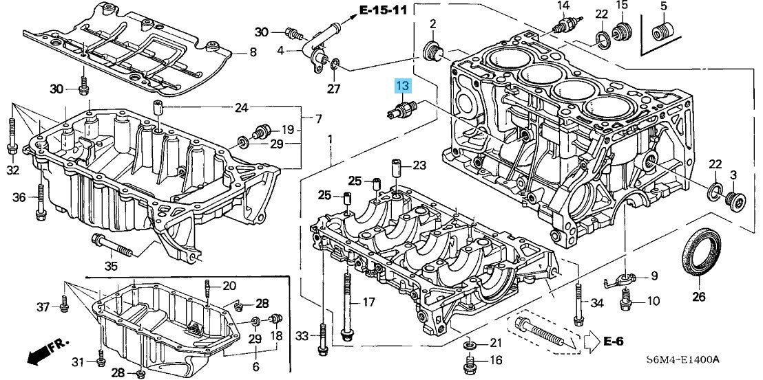 HONDA ACURA RSX Type-S DC5 02-06 Genuine Ignition Knock Sensor 30530-PRB-A01 OEM