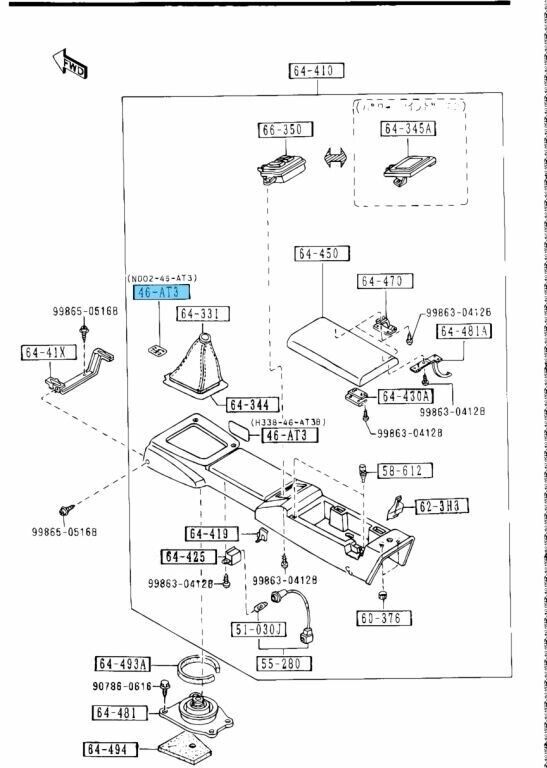 MAZDA MX-5 MIATA NA 90-97 Genuine Center Console Change Label N002-46-AT3 OEM