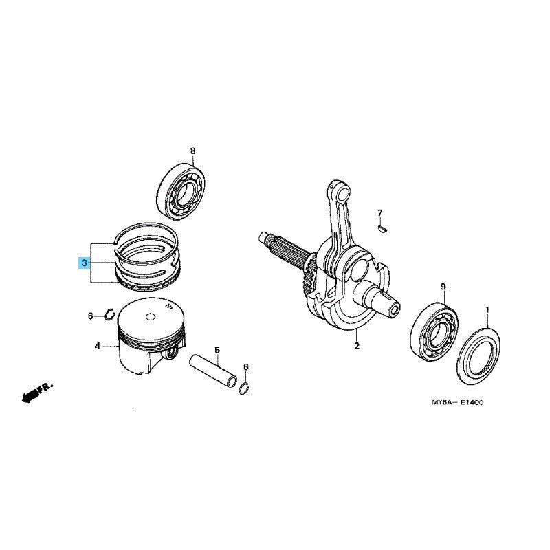 HONDA XR650L 1997-2009 2012-2024 Genuine Piston Ring Set(STD) 13011-MAN-690 OEM
