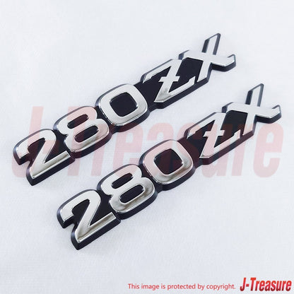 NISSAN 280ZX S130 79-83 Genuine Front Side Emblem "280ZX" 63805-P9700 x2 Set OEM