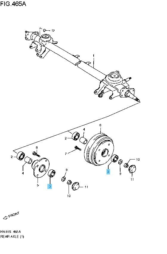 SUZUKI ALTO WORKS HA21S 94-98 Genuine Rear Bearing 09262-20069 x2 Set OEM FWD