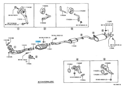 TOYOTA SUPRA MA70 88-93 Genuine 7M-GE W/Catalyst Converter Assy 18450-42130 OEM