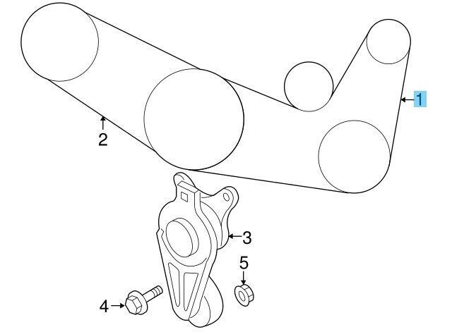 MAZDA CX-5 KE2AW KF2P 2014-2023 Genuine Serpentine Belt PY01-15-909A OEM