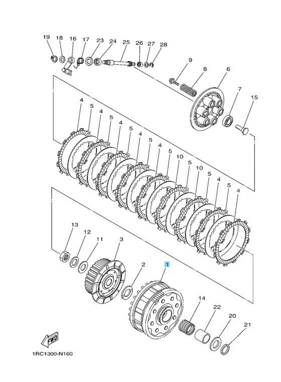 YAMAHA FJ-09 2015-2016 Genuine Primary Driven Gear B7N-16150-00-00 OEM