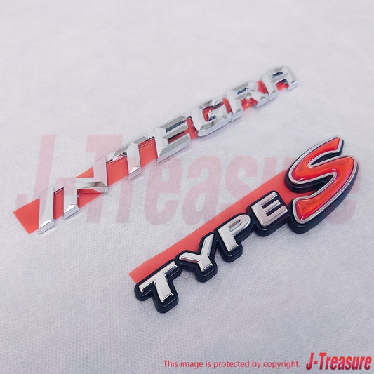HONDA INTEGRA DC5 2001-2007 Genuine Rear Emblem "INTEGRA" & "TYPE S" Set OEM JDM