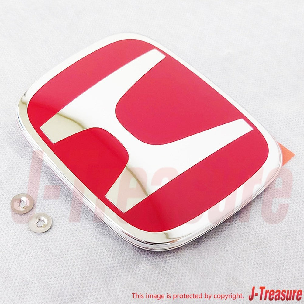 HONDA CIVIC Type R FK8 2017-2019 Genuine Front Red Emblem & Push Nut(x2) Set OEM