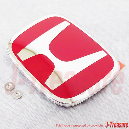 HONDA CIVIC Type R FK8 2017-2019 Genuine Front Red Emblem & Push Nut(x2) Set OEM
