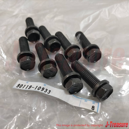 TOYOTA SEQUOIA UCK## 02-03 Genuine Front L/Ball Joint Bolt 90119-10933 x8 Set
