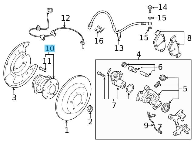 SUBARU WRX STI VA# 15-20 Genuine Rear Hub Unit Complete RH or LH 28473VA012 OEM