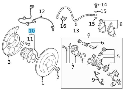 SUBARU WRX STI VA# 15-20 Genuine Rear Hub Unit Complete RH or LH 28473VA012 OEM