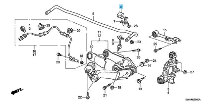 HONDA CR-V RE4 07-11Genuine Rear Stabilizer Holder Bush 52306-SWA-A01 x2 set OEM