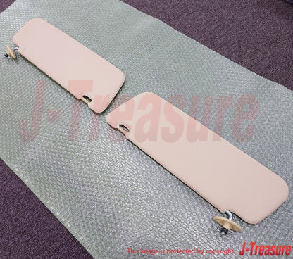 TOYOTA PICKUP TRUCK 1979-1983 Genuine Sunvisor Tan Beige Right & Left Set OEM