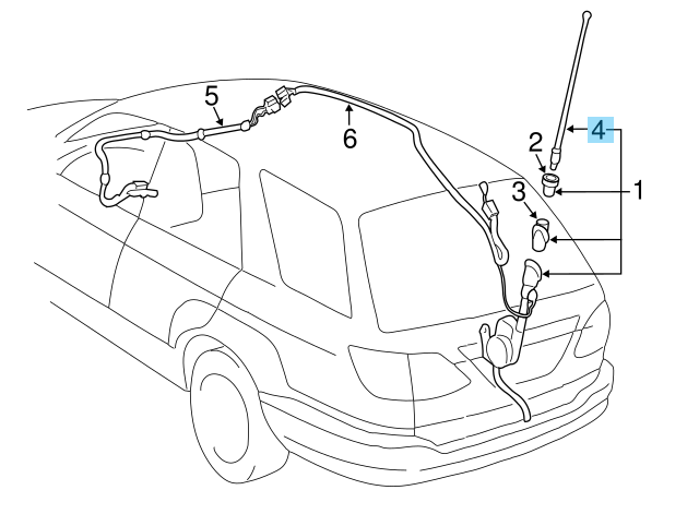 TOYOTA LEXUS RX300 MCU10 MCU15 99-03 Genuine Antenna Rod Pipe Mast & Cable OEM