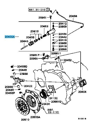 MITSUBISHI LANCER EVO 7-10 CT9A 03-06 2008 10-15 Genuine Clutch Release Cylinder