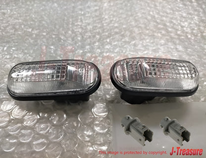 HONDA S2000 AP2 2008-2009 Genuine Fender Clear Side Marker Lens & Socket Set OEM