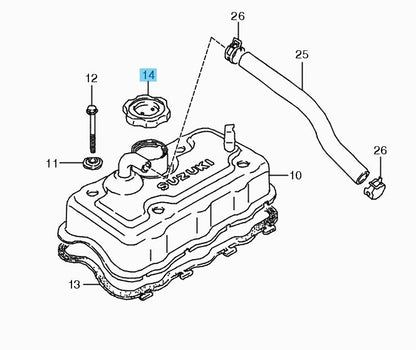 SUZUKI SAMURAI SJ413 86-88 Genuine Cylinder Head Oil Filler Cap 16920-50A01 OEM