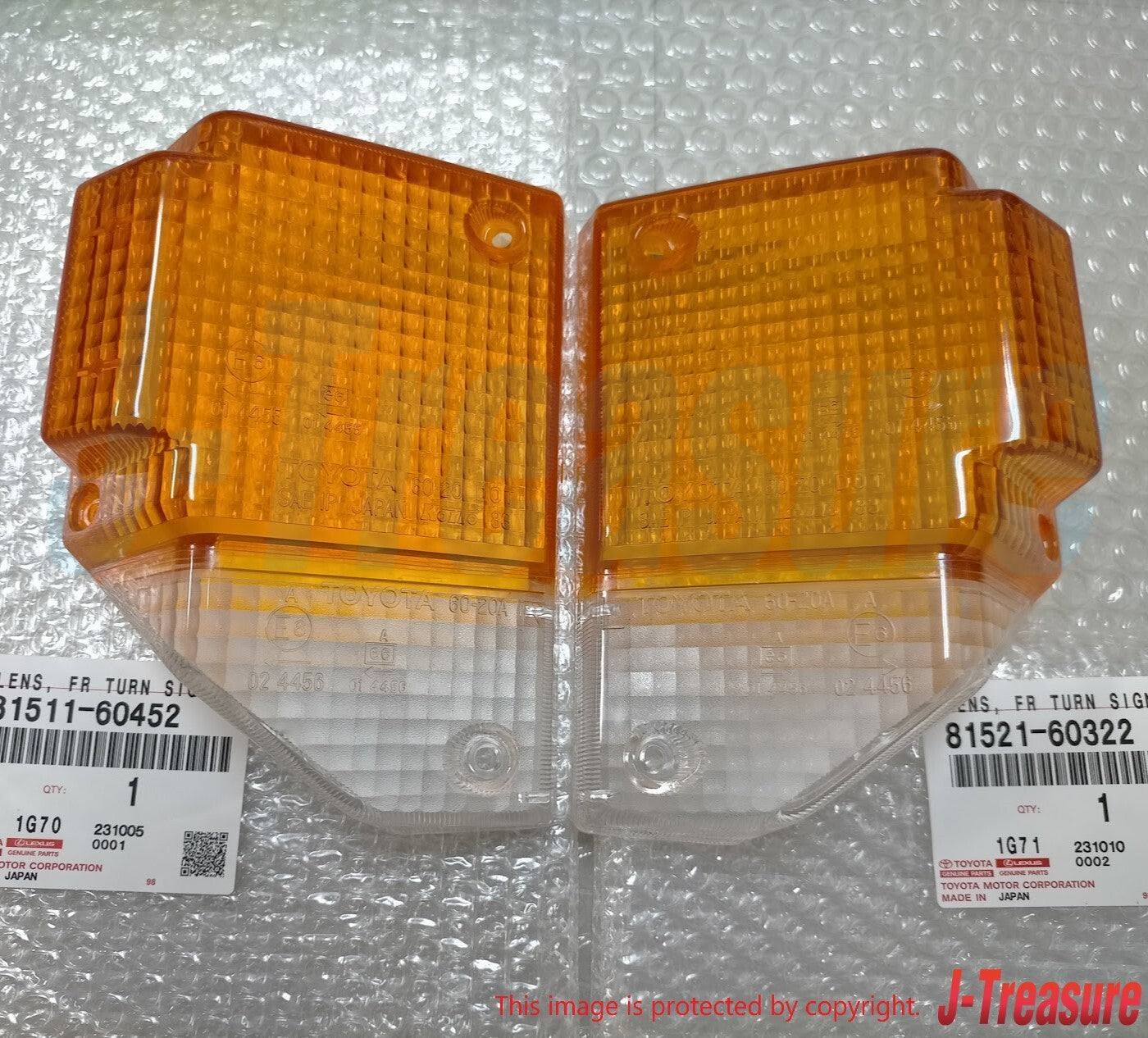 TOYOTA LAND CRUISER BJ70 Genuine Front Turn Signal Lamp Lens RH & LH Set OEM