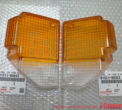 TOYOTA LAND CRUISER BJ70 Genuine Front Turn Signal Lamp Lens RH & LH Set OEM