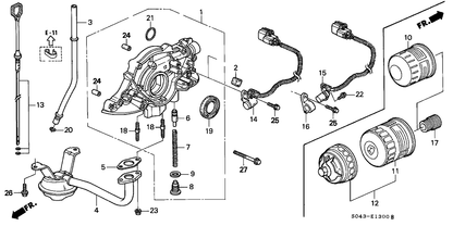 HONDA CR-X DEL SOL EJ4 1996-1997 Genuine Oil Pump Assy 15100-P7A-013 OEM