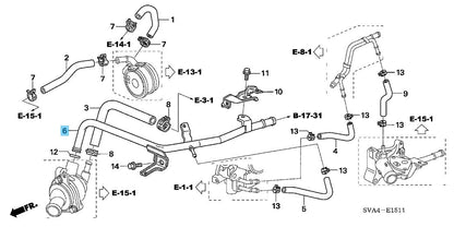 HONDA CIVIC TYPE-R FD2 2007-2010 Genuine Heater Pipe Comp 19510-RTA-000 OEM