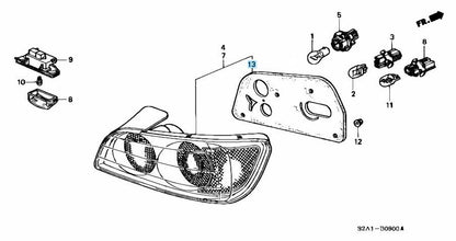 HONDA S2000 AP1 00-01 Genuine Taillight Gaskets RH & LH Set 33502-S2A-305 x2 OEM