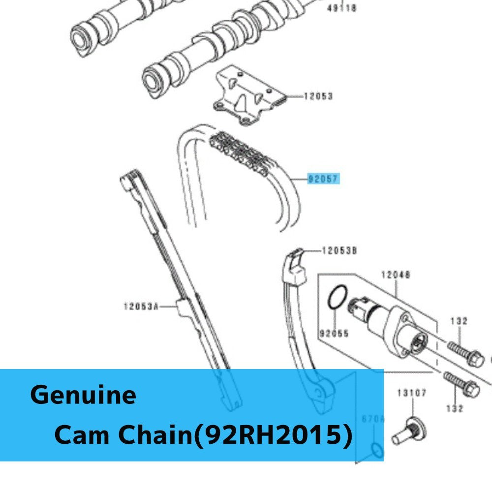 KAWASAKI NINJA ZX-6R ZX600F '95-02 Genuine Cam Chain(92RH2015) 92057-1397 OEM