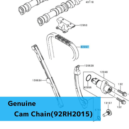 KAWASAKI NINJA ZX-6R ZX600F '95-02 Genuine Cam Chain(92RH2015) 92057-1397 OEM