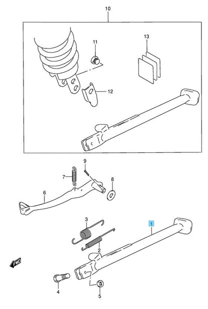 SUZUKI DR650SE 2001-2017 Genuine Rear Side Prop Stand 42310-32E20 OEM