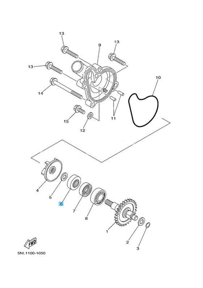 YAMAHA WR250F 01-09 11-13 Genuine Water Pump Oil Seal 93109-11073-00 OEM