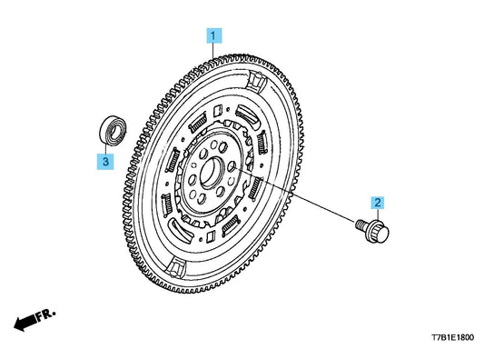 HONDA VEZEL HYBRID RU3 RU4 Genuine Flywheel & Bearing & Bolt 12mm Set OEM