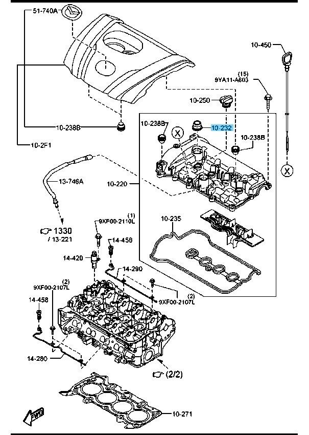 MAZDA CX-5 KE KF 2013-2023 Genuine Oil Control Valve Gasket PE01-10-2D5 OEM