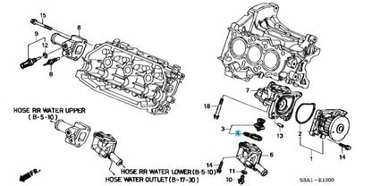 HONDA ACTY TRUCK & VAN HA6 HH3 Genuine Thermostat Mounting Rubber Gasket OEM
