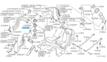 NISSAN 240SX S14 1995-1996 Genuine Fuel Tank Outlet Plate-Tube 17278-70T01 OEM