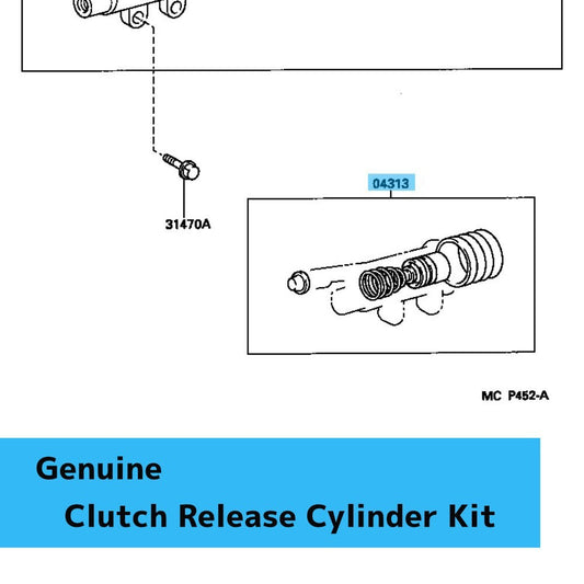 TOYOTA SUPRA JZA80 '93-98 Genuine Clutch Release Cylinder Kit 04313-14020 OEM