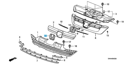 HONDA CR-V RE3 RE4 2007-2009 Genuine Front & Rear Emblem Set OEM