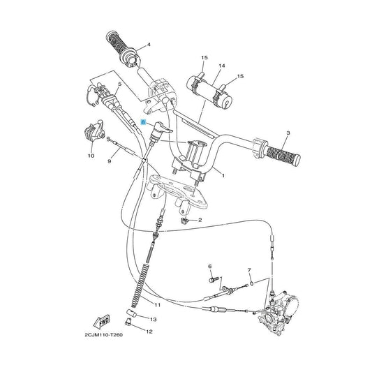 YAMAHA TT-R50E 2007-2009 2012-2024 Genuine Starter Cable 1P6-F6331-11 OEM