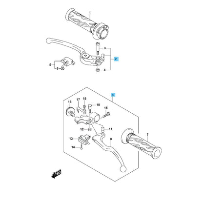 SUZUKI GSX-R600 2015-2023 Genuine Front Brake Lever & Clutch Lever Set OEM