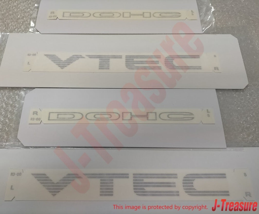 HONDA CIVIC EG6 EK4 SiR Genuine Side "DOHC" "VTEC" Sticker Decal Silver Set OEM