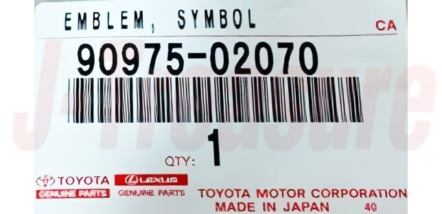 TOYOTA COROLLA ZRE142 2010-2013 Genuine back door Symbol Emblem 90975-02070 OEM