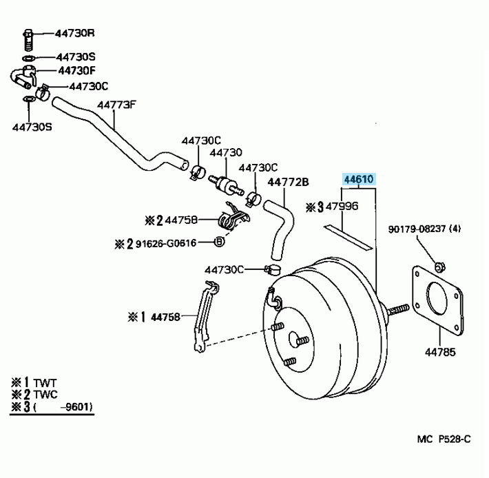TOYOTA SUPRA JZA80 93-96 Genuine Brake Booster Assy 44610-14860 OEM