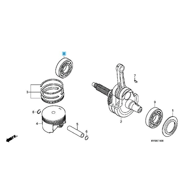 HONDA XR650L '93-25 Genuine Crankshaft Bearing(6307) RH Side 91001-MN9-003 OEM