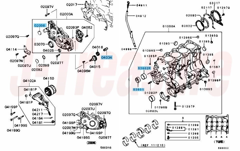 MITSUBISHI MIRAGE C53A 89 91-92 Genuine Balance Removal Shaft Eliminator Kit OEM