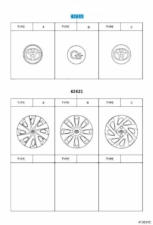 TOYOTA PRIUS 16-22 COROLLA 17-22 YARIS 14-18 Genuine Wheel Hub Ornament Cap OEM