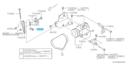 SUBARU FORESTER SF# SG# 1998-2008 Genuine Idler Pulley Adjuster 73134AC001 OEM